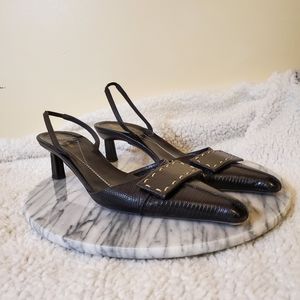 Vintage Kate Spade Black Slingback Kitten Heels